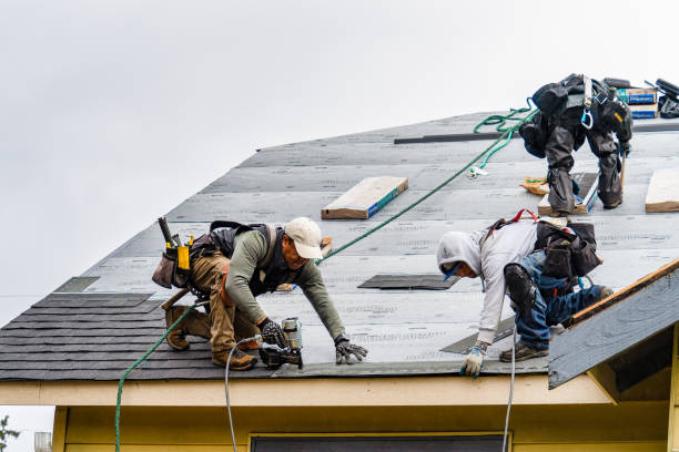 Professional Roofing technician working in Maywood, NJ